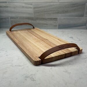 Nespresso Wooden Serving Tray with Leather Handles